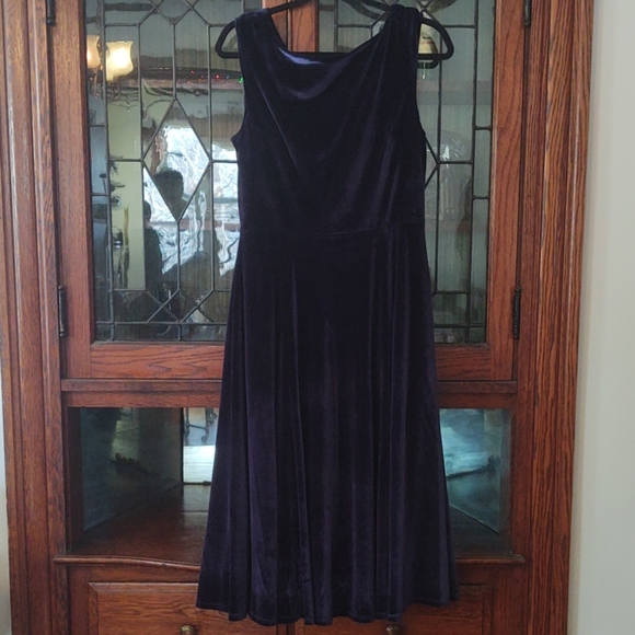 Betsey Johnson Dresses & Skirts - navy velvet betsey johnson swing dress 👗